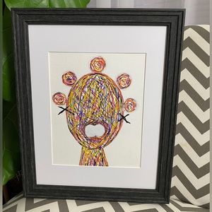 Acrylic Original Painting On Canvas Paper 9X12 Multi Color Urban Art